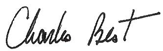 Charles Best Signature